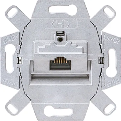 JUNG UAE8UPOK6 Cat6 Netzwerkdose Unterputz | 1x RJ45 | LSA-Plus | geschirmt | Kunststoff | Silber