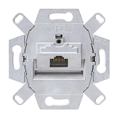 JUNG UAE8UPOK6 Cat6 Netzwerkdose Unterputz | 1x RJ45 | LSA-Plus | geschirmt | Kunststoff | Silber
