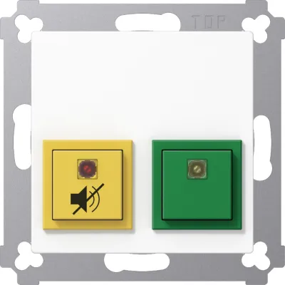 JUNG Dienstzimmereinheit NRSAS0834DZEWW | Notrufsystem AS500 | Schraubbefestigung | 24V DC | RAL9010 Weiß