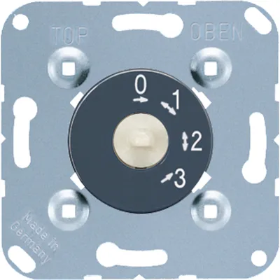 JUNG Drehschalter 1101-4 | 3-Stufenschalter 0-1-2-3 | 16AX 250V | Unterputz | anthrazit