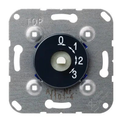 JUNG Drehschalter 1101-4 | 3-Stufenschalter 0-1-2-3 | 16AX 250V | Unterputz | anthrazit