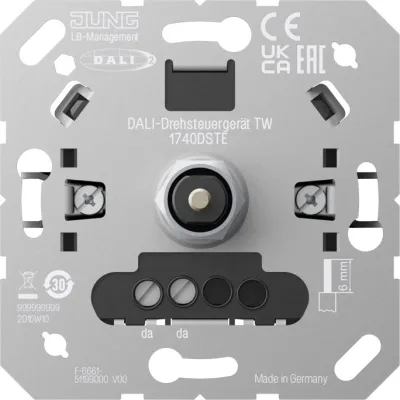 JUNG DALI-Drehsteuergerät 1740 DSTE | DALI-2 Single Master | Unterputz | 230V | Tunable White | für LED-Leuchten
