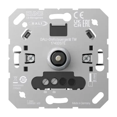 JUNG DALI-Drehsteuergerät 1740 DSTE | DALI-2 Single Master | Unterputz | 230V | Tunable White | für LED-Leuchten