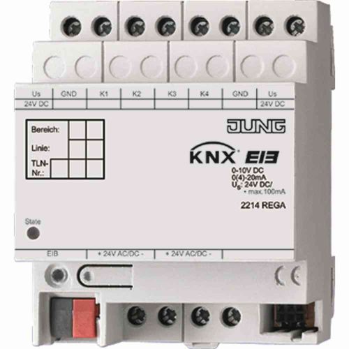 Bild: Jung EIB-Analogeingang 4fach 2214REGA instabus Jung EIB-Analogeingang 4fach 2214