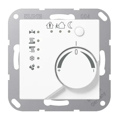 JUNG KNX Stetigregler A2178WW | Raumtemperaturregler UP | Busankoppler | Stellrad | LED | Thermoplast weiß