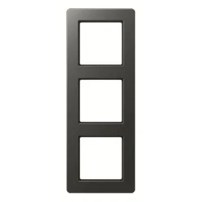 JUNG Rahmen 3-fach AF583BFANM | Einbaurahmen Thermoplast | waagerecht & senkrecht | bruchsicher IP44 | anthrazit matt