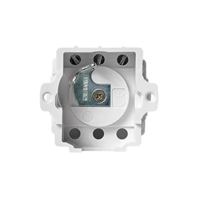 JUNG Schlüsselschalter-Einsatz 834.28GEINS WG 800 | 2-polig | für Profil-Halbzylinder 40 mm | Alu-Druckguss silber-grau
