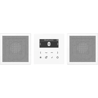 JUNG Smart Radio Unterputz DABLS2BTWW | DAB+ Digitalradio | Bluetooth | Stereo-Set mit 2 Lautsprechern | weiß