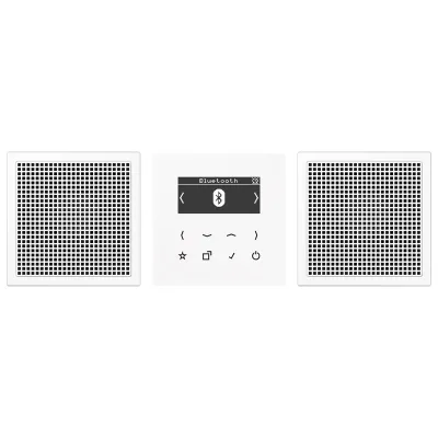 JUNG Smart Radio Unterputz DABLS2BTWW | DAB+ Digitalradio | Bluetooth | Stereo-Set mit 2 Lautsprechern | weiß