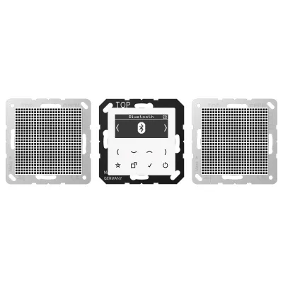 JUNG Smart Radio Unterputz DABA2BTWW | DAB+ Digitalradio Stereo | Bluetooth | UKW | 16 Speicherplätze | alpinweiß
