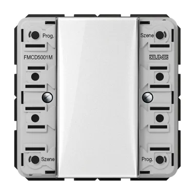 JUNG eNet Funk-Wandsender 1-Kanal FMCD5001M | 100m Reichweite | Aufputz | Schalten, Dimmen, Jalousie, inkl. Batterie