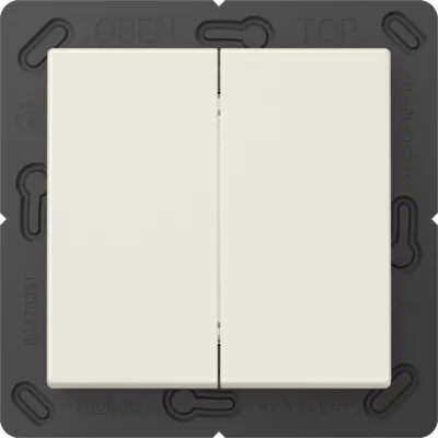 JUNG Funk-Wandsender ENOA595 EnOcean | 4-Kanal | Aufputz | batterielos | 300m Reichweite | cremeweiß