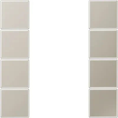 JUNG Tastensatz 4fach komplett ES2504TSA | aufklipsbar | Edelstahl matt | für LS Serie | Bussystem geeignet