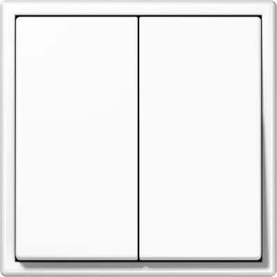 JUNG Funk-Wandsender Set | FOHS LS 995 WW | 4-fach | batterielos | ZigBee | Philips Hue kompatibel | alpinweiß