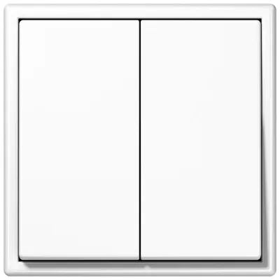 JUNG Funk-Wandsender Set | FOHS LS 995 WW | 4-fach | batterielos | ZigBee | Philips Hue kompatibel | alpinweiß