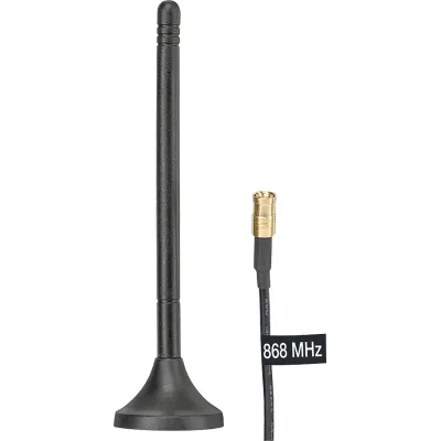 JUNG Funk-Antenne 868 MHz | Magnetfuß | 17 cm | 2,7 m Kabel | SMB-Stecker | für eNet Server