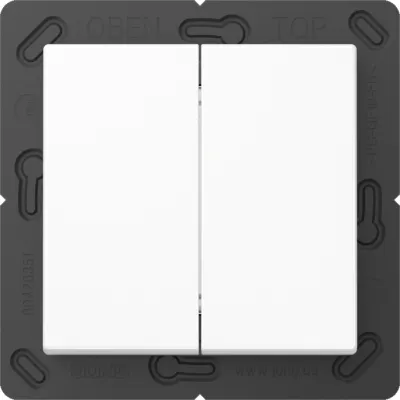 Jung EnOcean Funk-Wandsender 4-fach | batterielos | Aufputz | 300 m Reichweite | Thermoplast | weiß