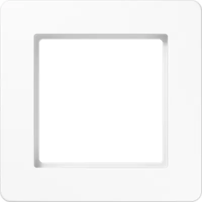 JUNG Rahmen 1-fach AF581BFWW | Einbaurahmen waagerecht & senkrecht | Thermoplast bruchsicher | glänzend | alpinweiß