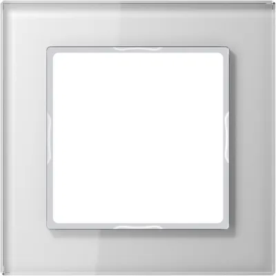 Jung Glasrahmen 1-fach AC 581 GL WW | A 500 Serie | 84x84 mm | Echtglas | alpinweiß glänzend | waagerecht & senkrecht