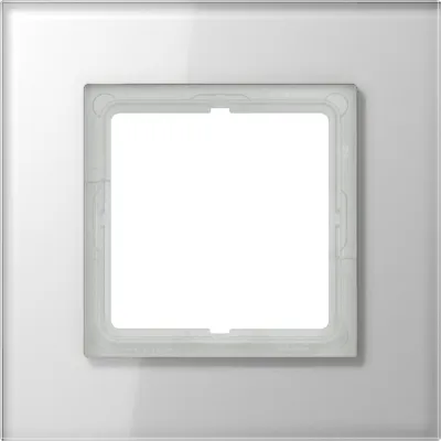 JUNG Glasrahmen 1-fach LSP981GLWW | Schalterrahmen LS-Serie FD-Design | Glas | 115x115 mm | glänzend | alpinweiß