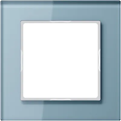 JUNG Glasrahmen 1-fach AC 581 GL BLGR | Rahmen A 500/A creation | 84x84 mm | Echtglas | waagerecht & senkrecht