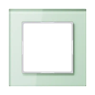 Jung Glasrahmen 1-fach AC 581 GL WMT | Rahmen für Serie A 500 | Unterputz & Einbau | Glas matt | 84x84 mm | weiß