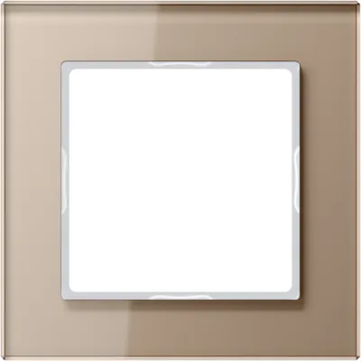 JUNG Glasrahmen 1-fach AC581GLCH | Serie A 500/A creation | Glas glänzend | 84x84 mm | champagner