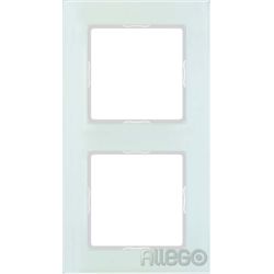Jung Glasrahmen 2-fach mt/ws waage/senkrecht AC 582 GL WMT