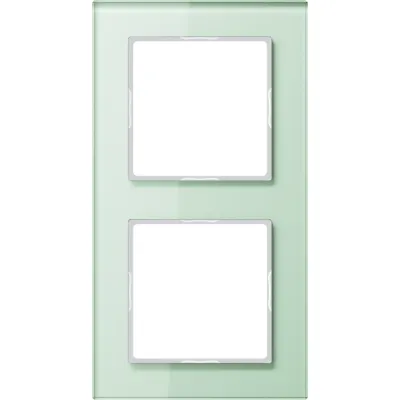 JUNG Glasrahmen 2-fach AC 582 GL WMT | Schalterrahmen Serie A 500 | Glas matt | 84x155 mm | waagerecht/vertikal | weiß