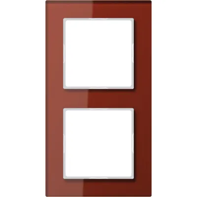 Jung Glasrahmen 2-fach AC 582 GL RT | Rahmen Serie A 500/A creation | Glas glänzend | 84x155 mm | Unterputz | rot