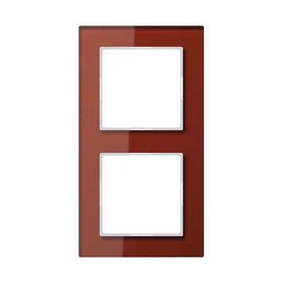 Jung Glasrahmen 2-fach AC 582 GL RT | Rahmen Serie A 500/A creation | Glas glänzend | 84x155 mm | Unterputz | rot