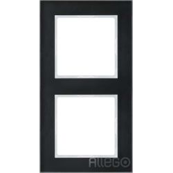 Jung Glasrahmen 2-fach sw waage/senkrecht AC 582 GL SW