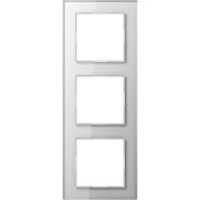 Jung Glasrahmen 3-fach AC583GLWW | Serie A 500 | Unterputz | 84x226mm | Echtglas glänzend | alpinweiß RAL 9010