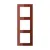 Bild: Jung Glasrahmen 3-fach AC 583 GL RT | Serie A 500 | 84x226 mm | Glas glänzend | IP20 | rot