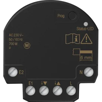 JUNG Jalousieaktor Unterputz BT J1 B2 U | Funk | 1-fach | 2 Binäreingänge | 700W | Bluetooth Mesh | App-Steuerung | Mini