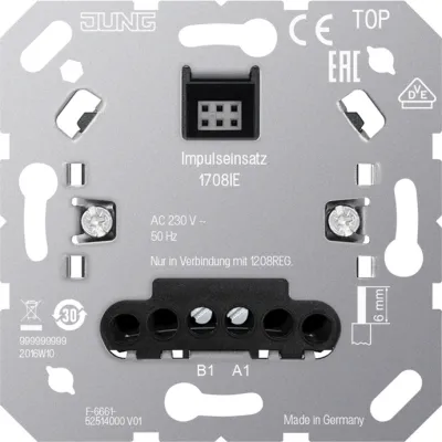 JUNG Impulseinsatz 1708IE | Impuls-Einsatz für LB-Management Aufsätze | 230V AC | UP-Montage | VDE