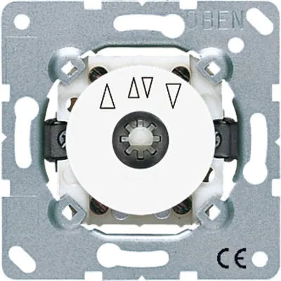 JUNG Jalousie-Drehschalter 1234.10 WW | 1-polig UP | 10A 250V | Unterputz | weiß | für Jalousien, Rollläden, Markisen