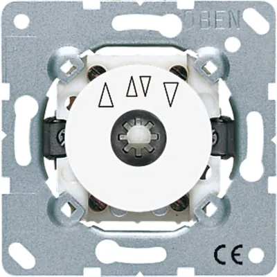 JUNG Jalousie-Drehschalter 1234.10 WW | 1-polig UP | 10A 250V | Unterputz | weiß | für Jalousien, Rollläden, Markisen
