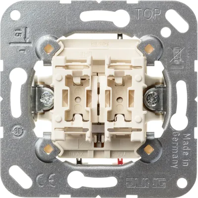JUNG Jalousietaster 539VU | Unterputz 1-polig | Wippe | 10AX 250V | IP20 | Federklemmen | Halogenfrei | Basiselement
