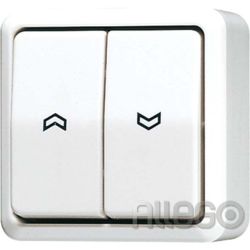 Jung Jalousie-Wippschalter aws 10AX 250V Sch.1-pol 609 VA WW