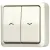 Bild: JUNG Jalousie-Wippschalter 609VA | Aufputz | 1-polig | Umkehrsperre | 10A 250V | IP20 | cremeweiß
