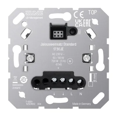 JUNG Jalousieeinsatz 1730JE | Unterputz Schalter 230V | 2 Tasten | Timer | mechanisch | halogenfrei