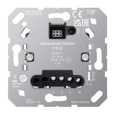 JUNG Jalousieeinsatz 1730JE | Unterputz Schalter 230V | 2 Tasten | Timer | mechanisch | halogenfrei