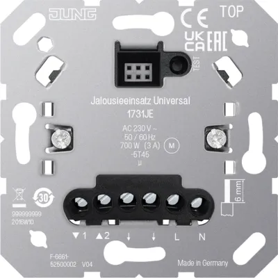 JUNG Jalousieeinsatz Universal 1731JE | Unterputz Basiselement 230V | für Rollladen & Jalousien
