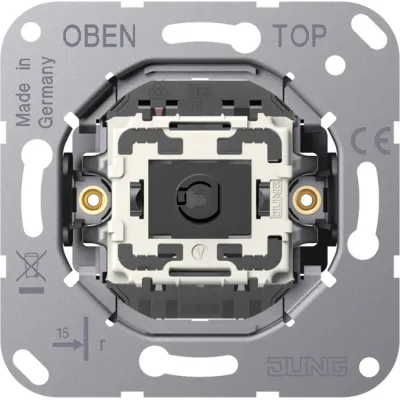 JUNG Kippschalter Wechselschalter Unterputz K506EU 10AX 250V | Federklemmen | Schraubbefestigung | IP20 | halogenfrei