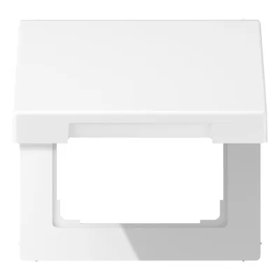 JUNG Klappdeckel LS990BFKLWWM | für Steckdosen 50x50 mm | Thermoplast matt | Unterputz | schneeweiß RAL 9016