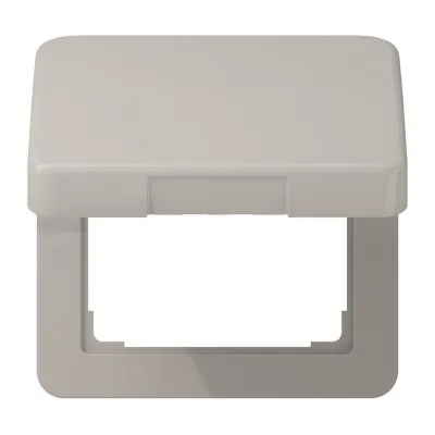 JUNG Klappdeckel CD590KLPT | Steckdosen-Abdeckung 50x50 mm | Aluminium eloxiert | IP20 | halogenfrei | platin