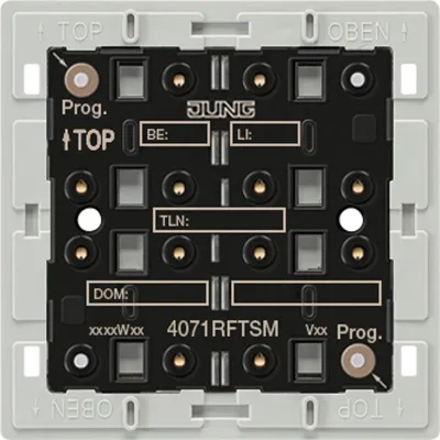 JUNG KNX Funk-Tastsensor-Modul 4071RFTSM | 1-fach | Unterputz | LED-Anzeige | Adapterrahmen | batteriebetrieben