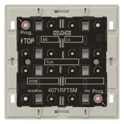 JUNG KNX Funk-Tastsensor-Modul 4071RFTSM | 1-fach | Unterputz | LED-Anzeige | Adapterrahmen | batteriebetrieben