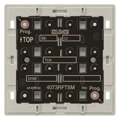 JUNG KNX Funk-Tastsensor-Modul 4073RFTSM | 3-fach | Unterputz | LED-Anzeige | batteriebetrieben | grau